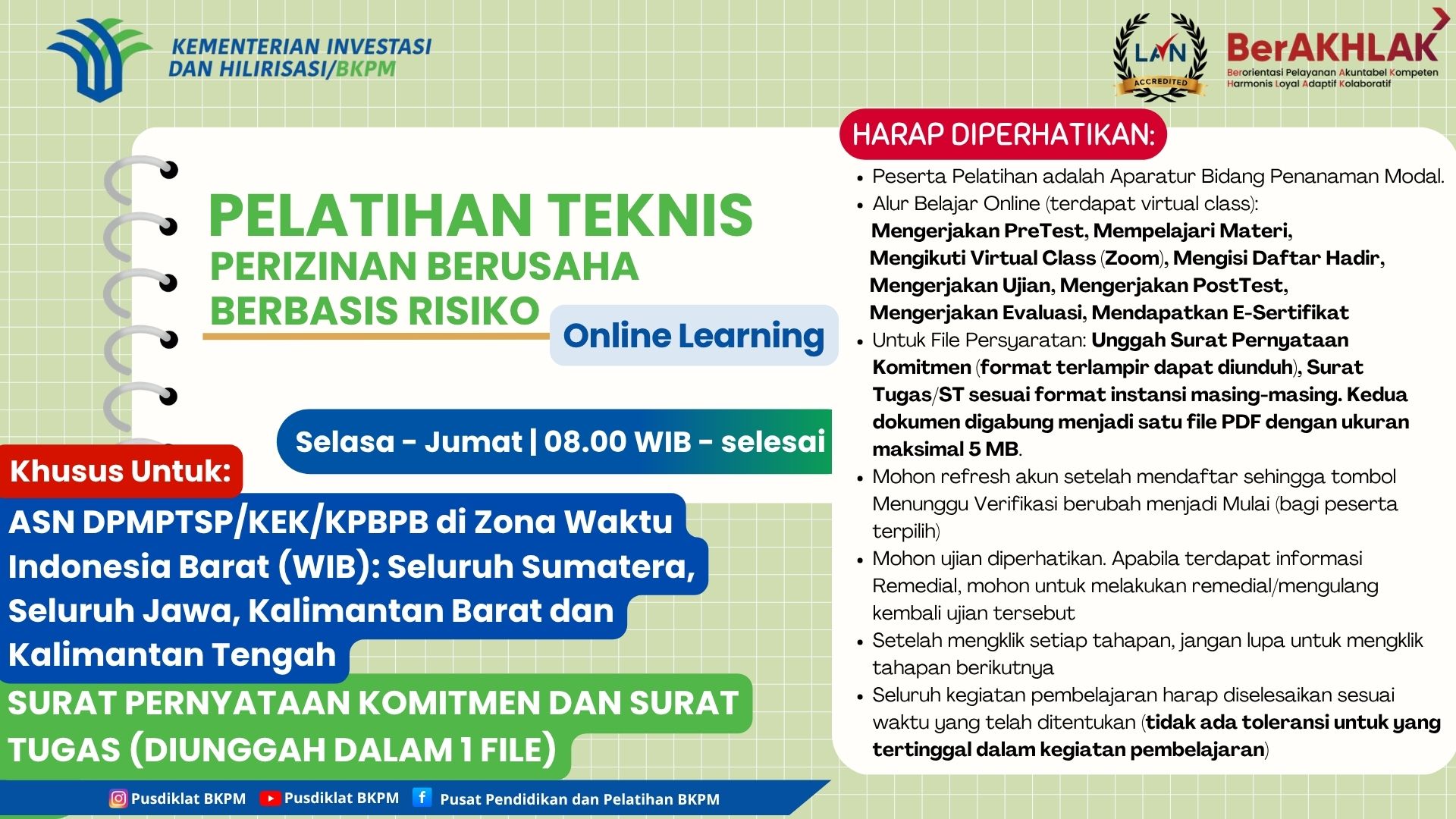 Pelatihan Teknis Perizinan Berusaha Berbasis Risiko - Angkatan III