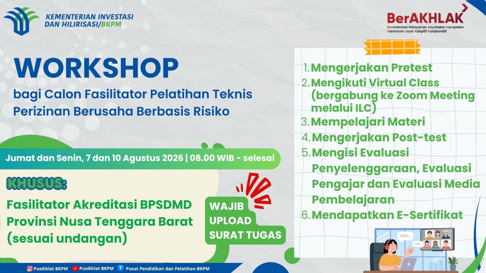 Workshop Bagi Calon Fasilitator Pelatihan Teknis Perizinan Berusaha Berbasis Risiko