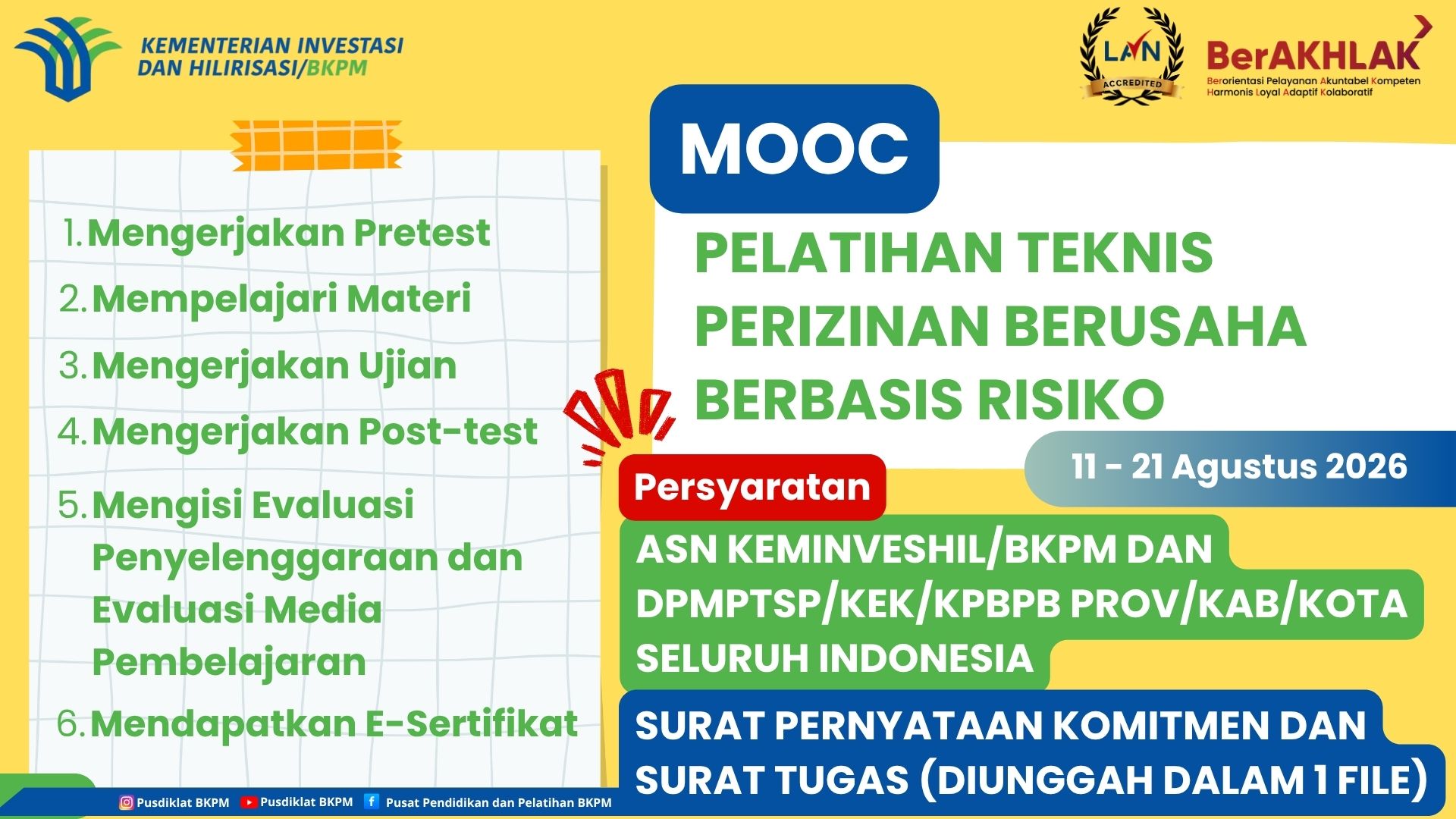 MOOC Pelatihan Teknis Perizinan Berusaha Berbasis Risiko