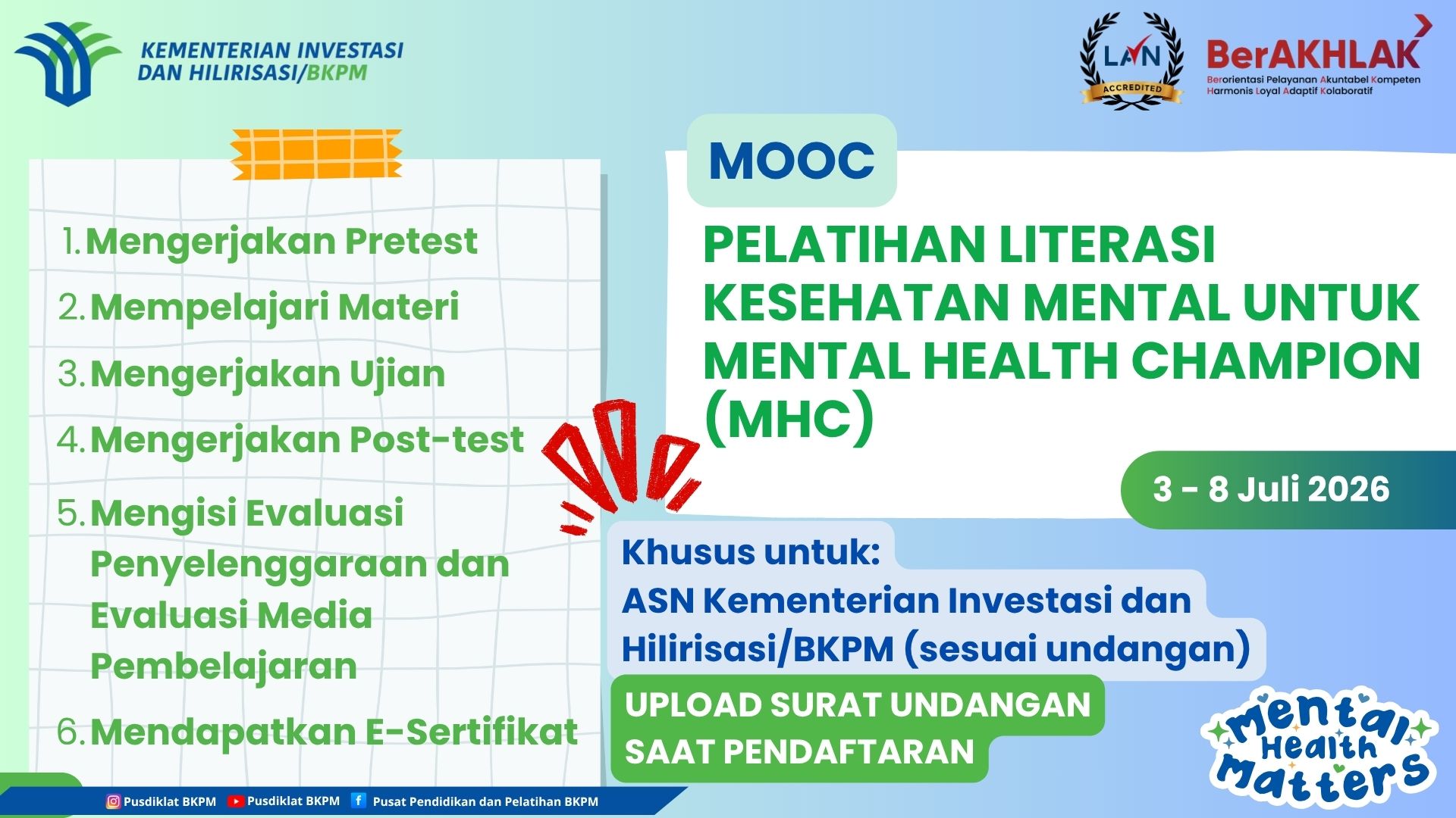 MOOC Pelatihan Literasi Kesehatan Mental untuk Mental Health Champion (MHC)
