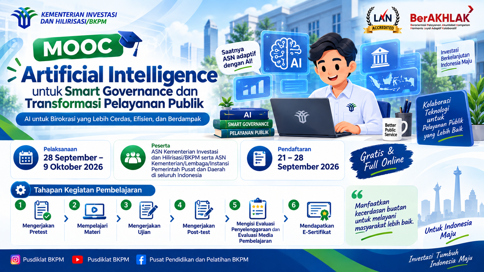 MOOC Pelatihan Artificial Intelligence untuk Smart Governance dan Transformasi Pelayanan Publik