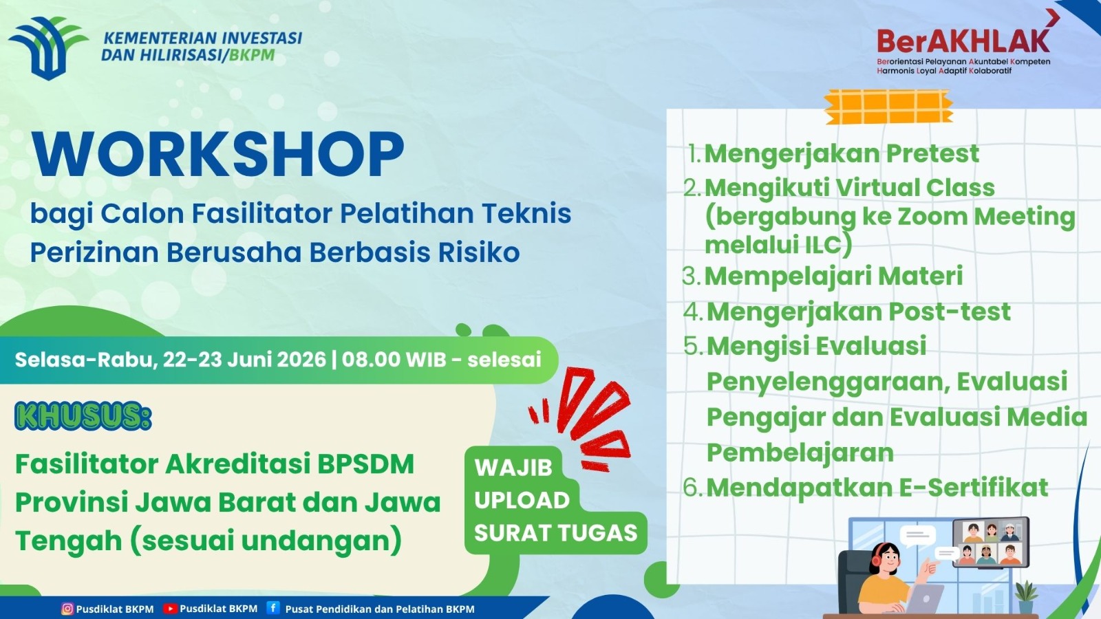 Workshop Bagi Calon Fasilitator Pelatihan Teknis Perizinan Berusaha Berbasis Risiko