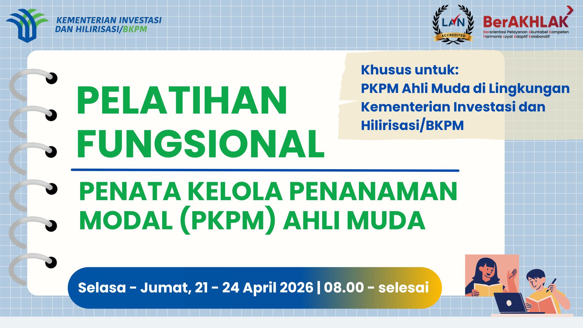 Pelatihan Fungsional Penata Kelola Penanaman Modal Ahli Muda