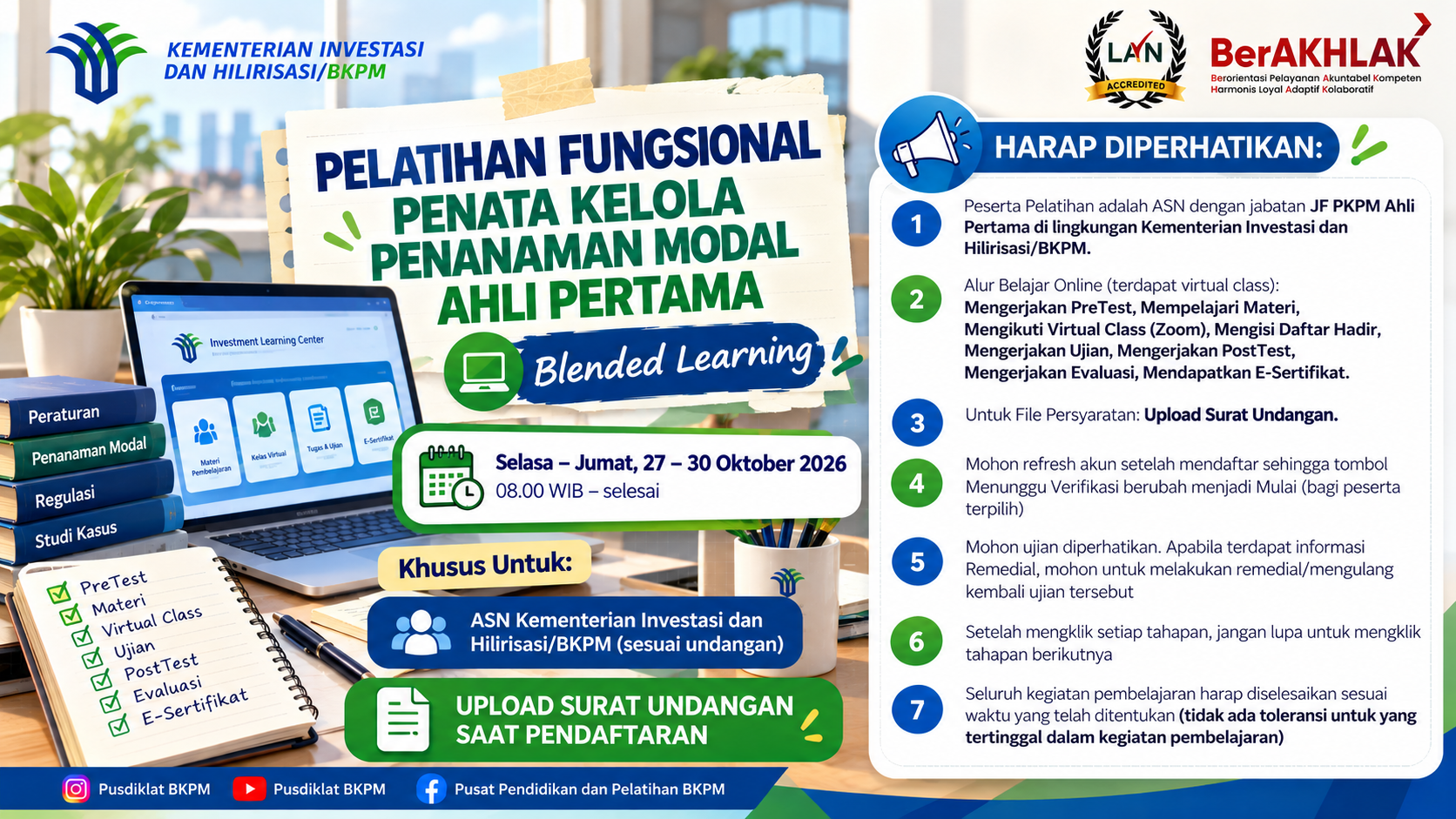 Pelatihan Fungsional Penata Kelola Penanaman Modal Ahli Pertama  - Angkatan II